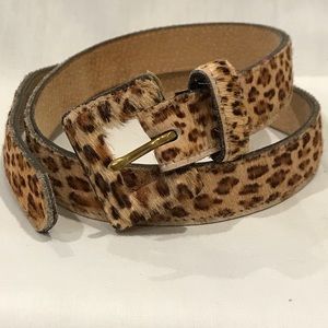 NWOT Express Leather Calf hair belt